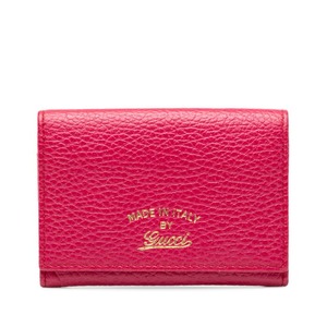 グッチ スウィング カードケース 381045 ピンク レザー レディース GUCCI 中古