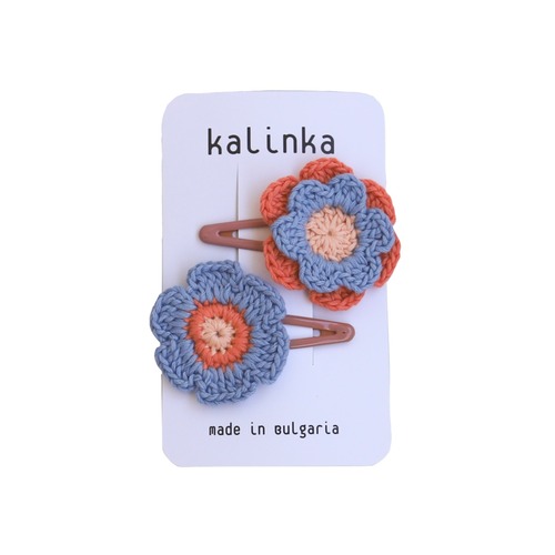 《即納》kalinka / Flower Crochet Clip Set  Breeze/Mango