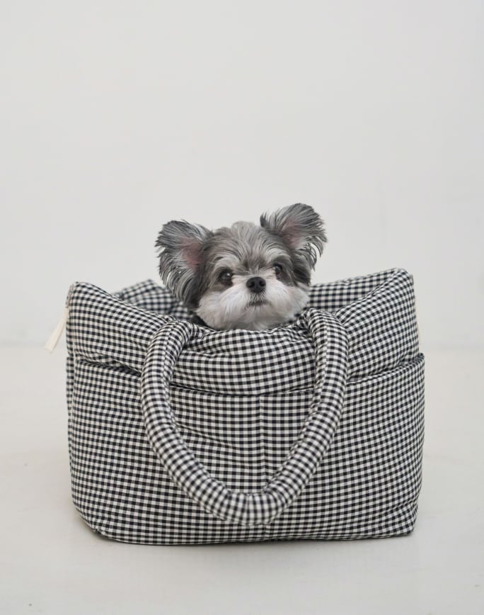 S/即納【aperty】wide bag (plaid black)