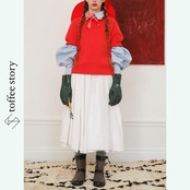 【3color】碇と潮風のコットン半袖ニット 《W0161》