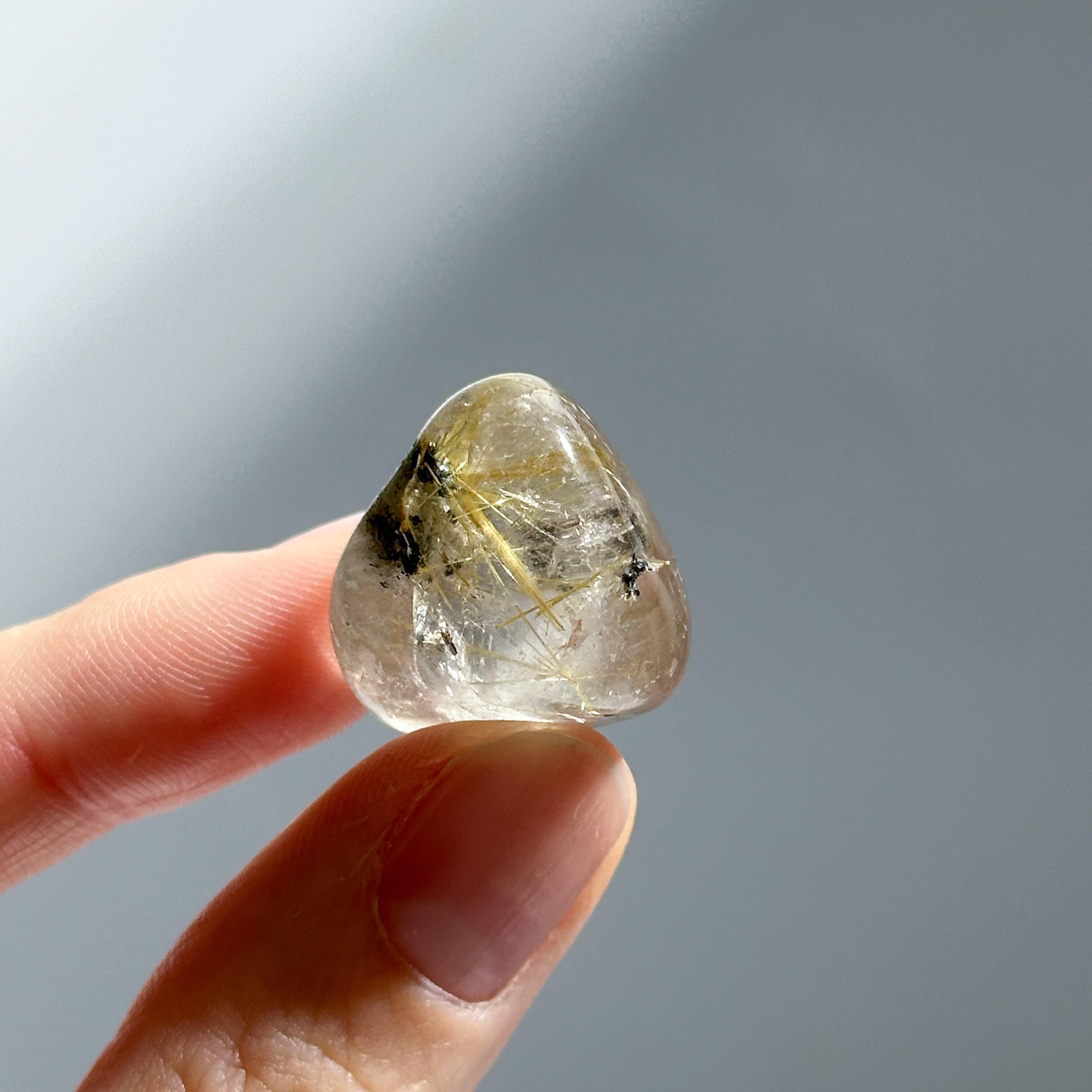 天然石ルチルクォーツのポイント 台座付き ご購入前に在庫確認必要G.41