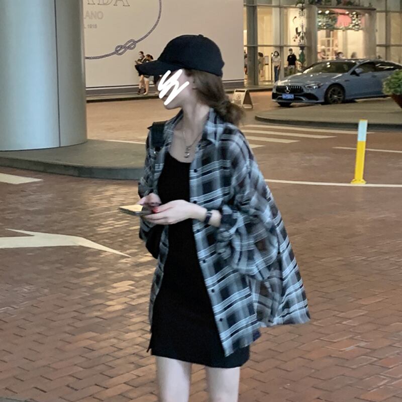 スプリングルーズカラーシャツ 春物 試着室77769692650