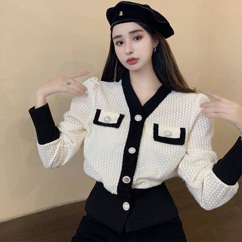 ウールセーター オータムスリムショートコート トップス ロング 秋物 ガールズファッション92211536006