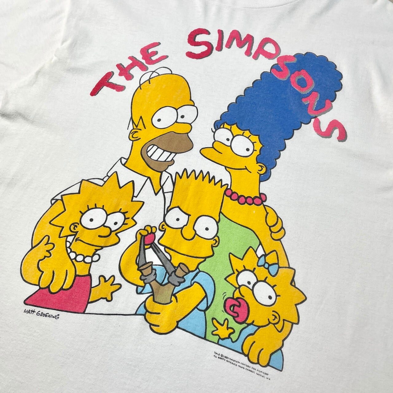 80年代 THE SIMPSONS シンプソンズ キャラクター プリント Tシャツ 