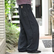 adidas side zip design wide nylon pants