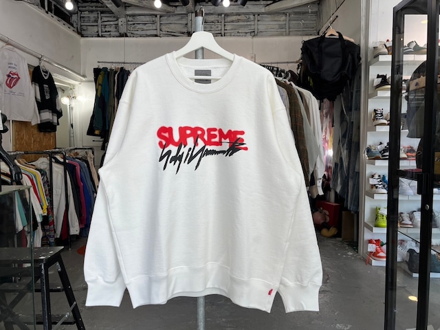 Supreme × YOHJI YAMAMOTO CREWNECK WHITE LARGE 40287