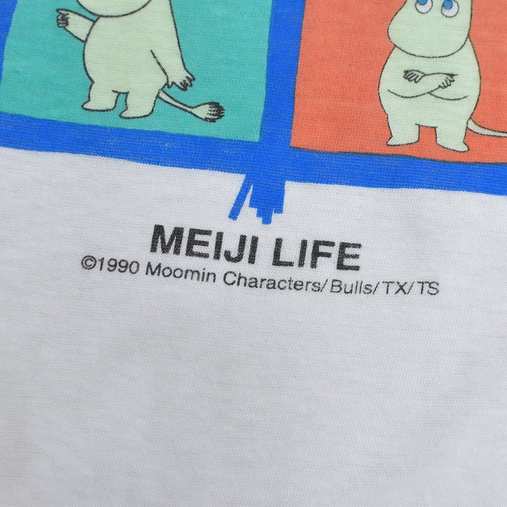 90s Moomin ムーミン キャラクターデザイン アニメ Tシャツ 明治生命