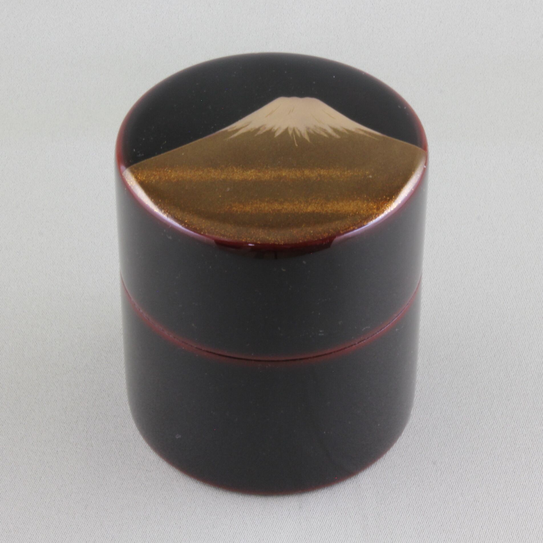 209 輪島塗 茶筒／溜塗／富士蒔絵 | 輪島塗 加藤漆器店 公式オンライン