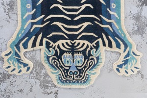 Tibetan Tiger Rug 《Sサイズ•ウール・オリジナル3・インディゴカラー597》チベタンタイガーラグ