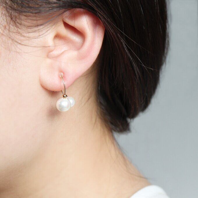 White cherries 貝パールのチェリーピアス / イヤリング｜14Kgf