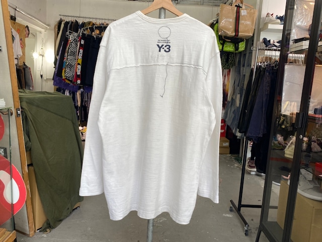 Y-3 M SASHIKO OVERSIZED LS TEE WHITE MEIDUM DP0542 27224