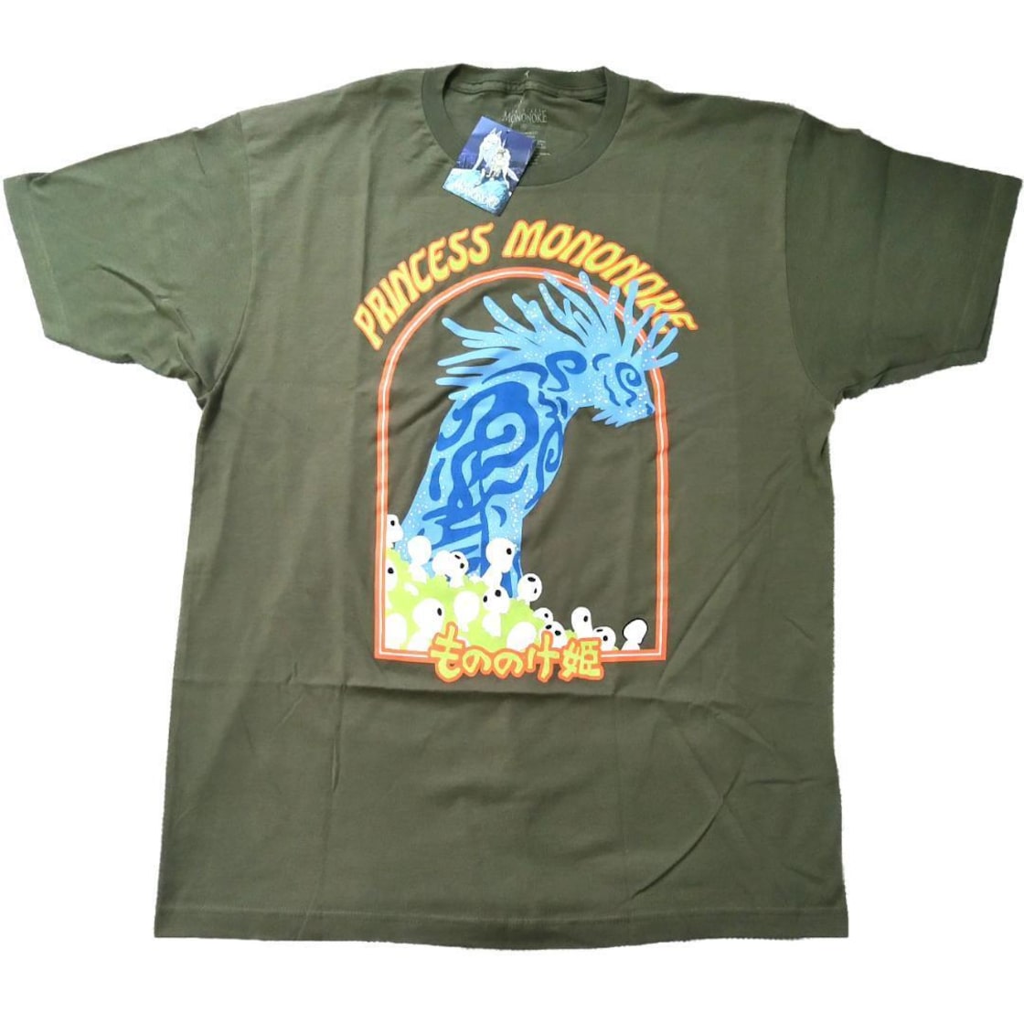 もののけ姫 Tシャツ XL モスグリーン デイダラボッチ コダマ ジブリ 