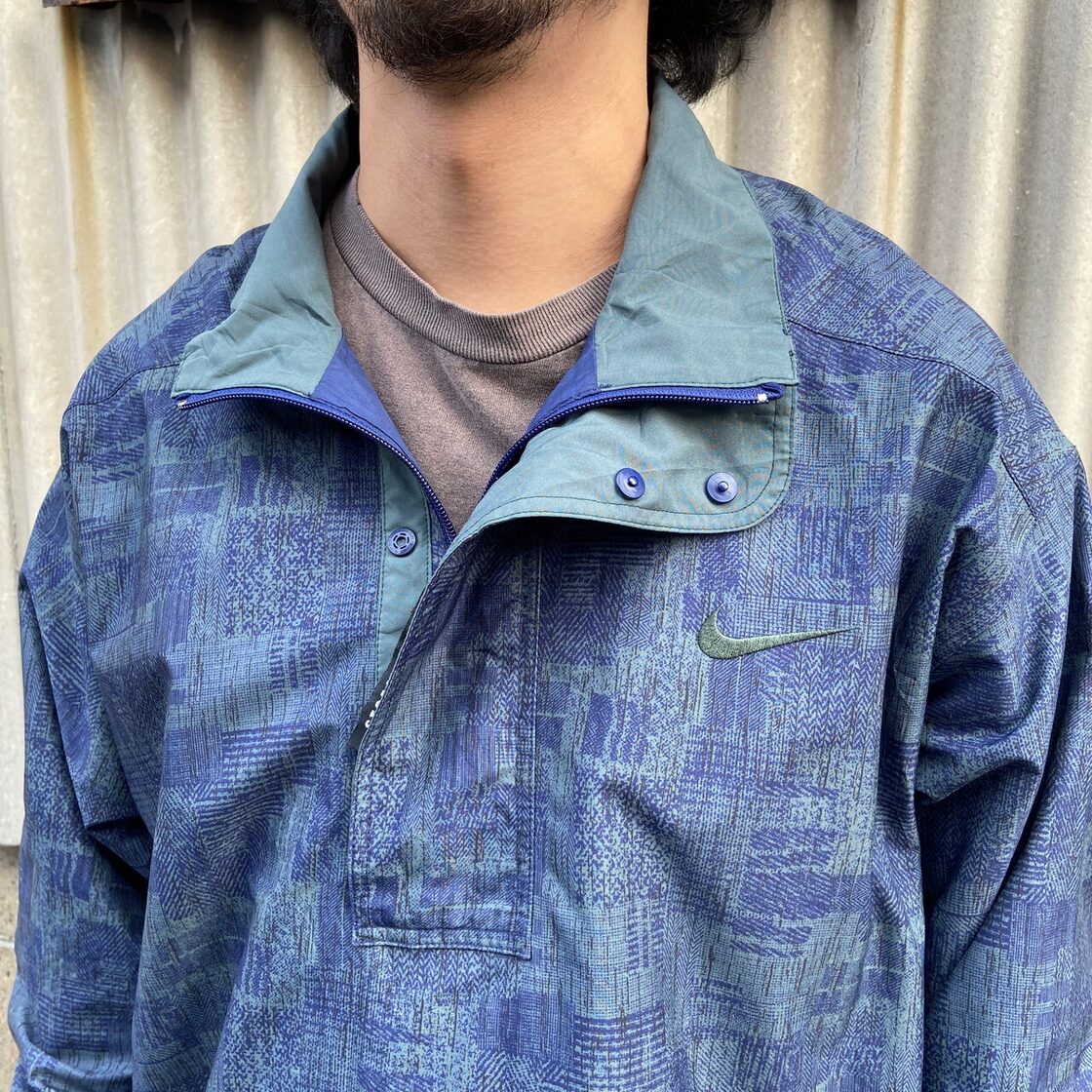ビッグサイズ 00年代 NIKE GOLF ナイキ ゴルフ 総柄 ハイネック プル 