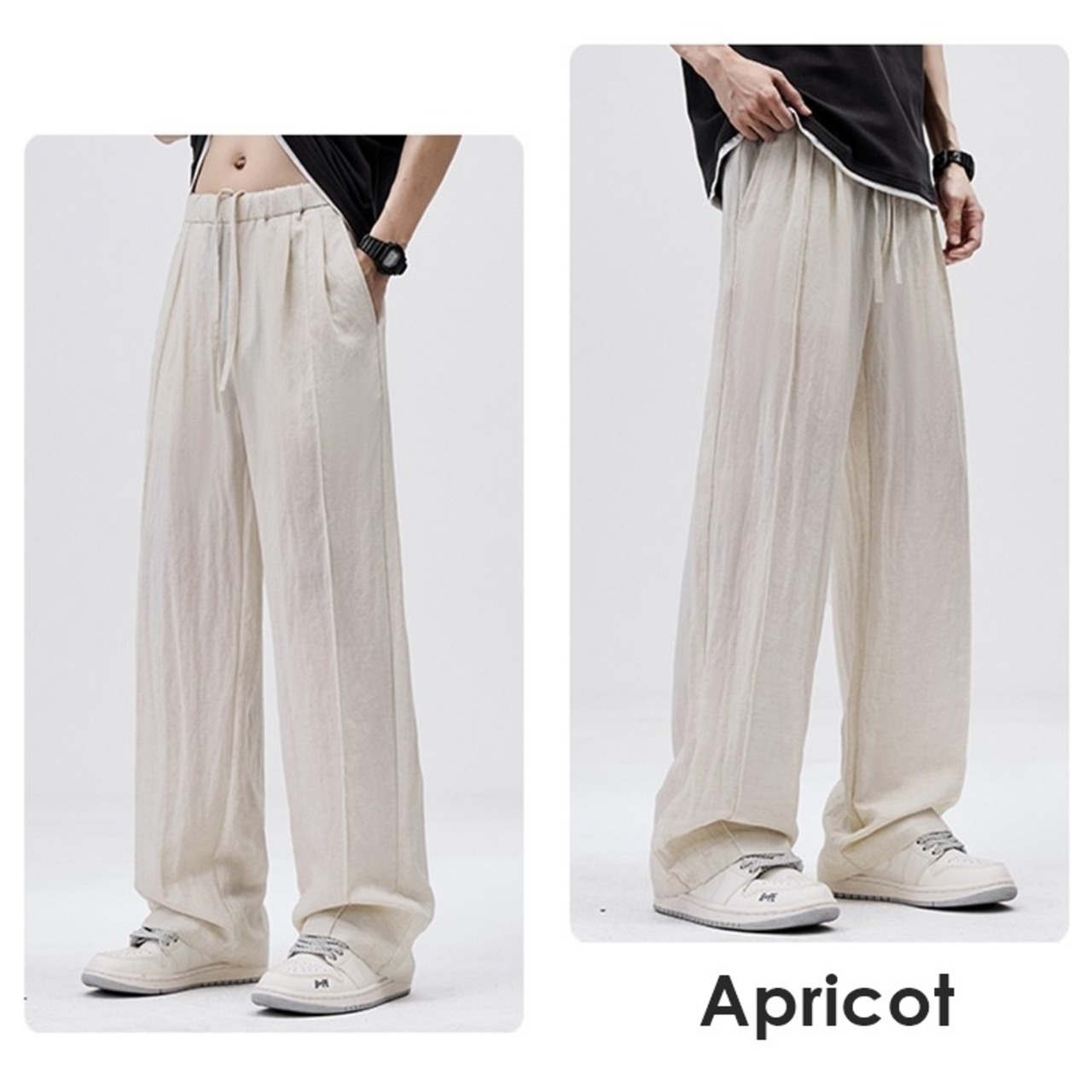 【M-4XL】Linen Lyocell Casual Pants / リネン リヨセル カジュアル パンツ
