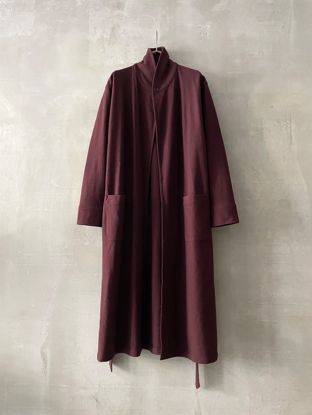 【 customer's used 】T/f Kersey light Melton Gown Coat 2019 (013) - dark plum
