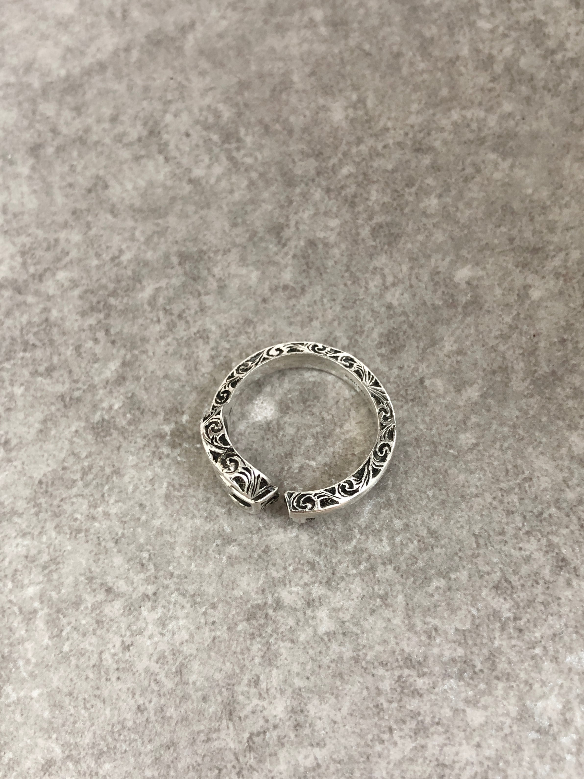GUCCI グッチ アラベスク 指輪 14号 シルバー インターロッキングG 925