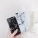 上品 金箔風 iphoneX/8ケース ソフト 大理石柄 ペアケース