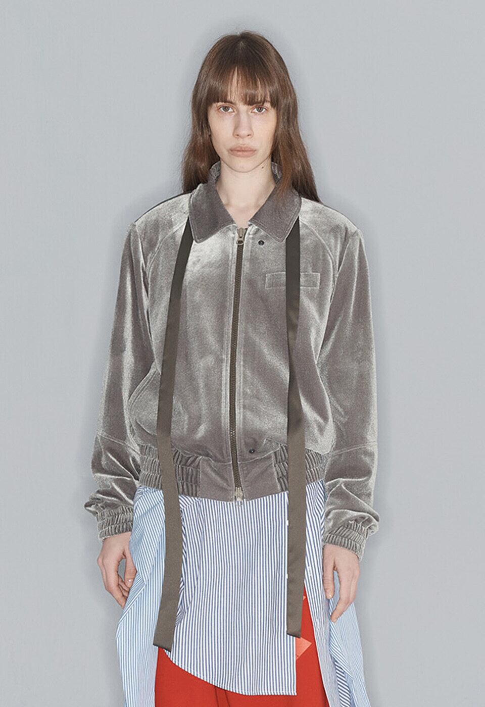 OPEN YY 韓国 タイ ベルベット ボンバージャケットブルゾン オリーブ M お 得 な 通販 サイトファッション - OPEN YY 韓国 タイ ベルベット