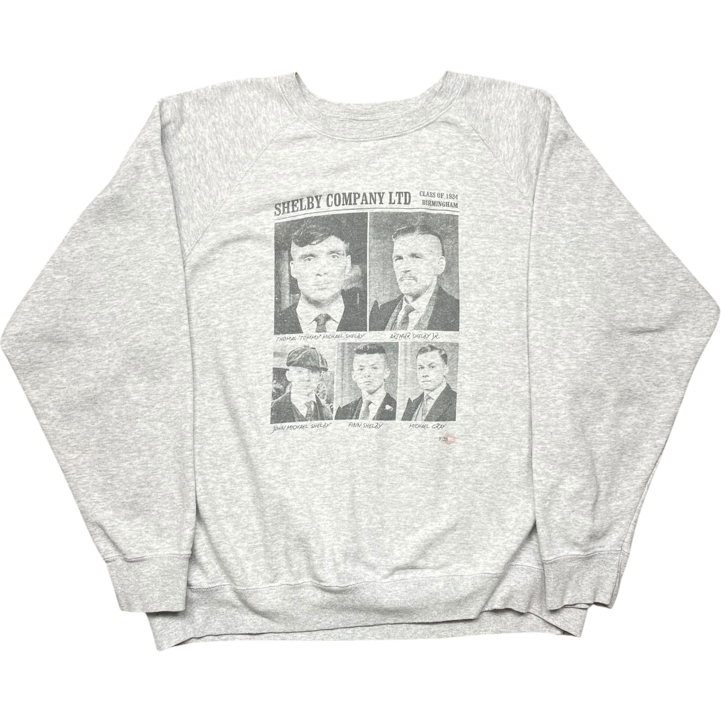 《XL》unknown プリント スウェット ラグランスリーブ グレー no.6175