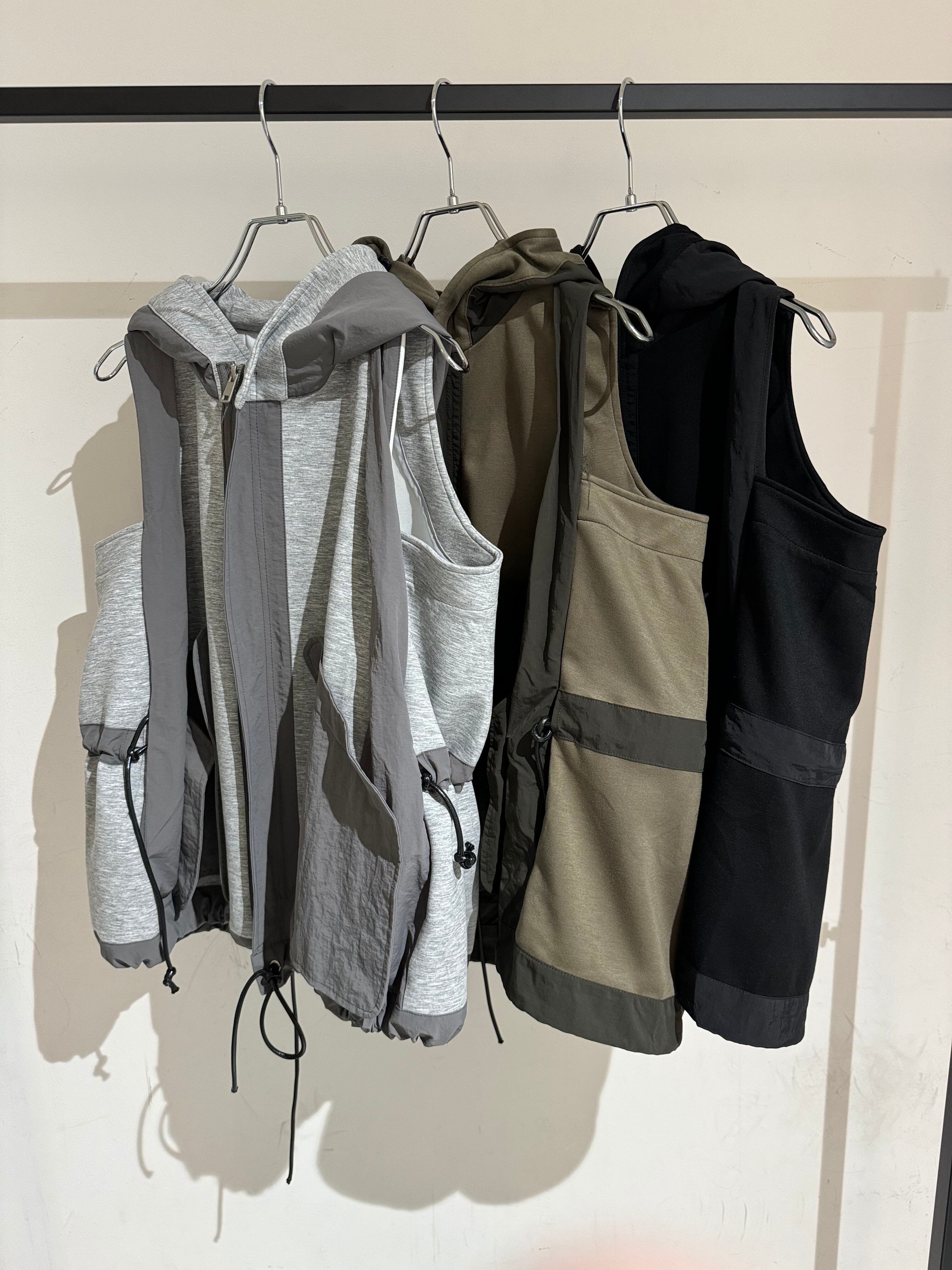 nylon light bonding hood string vest