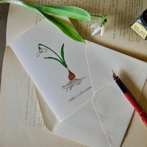 【カード 大】スノードロップ  / カード1枚+封筒1枚/活版印刷