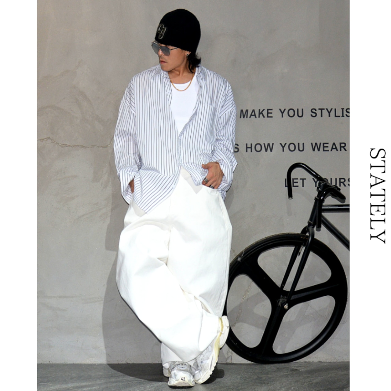 Pinstripe Flow シャツ/2color_T230・画像3