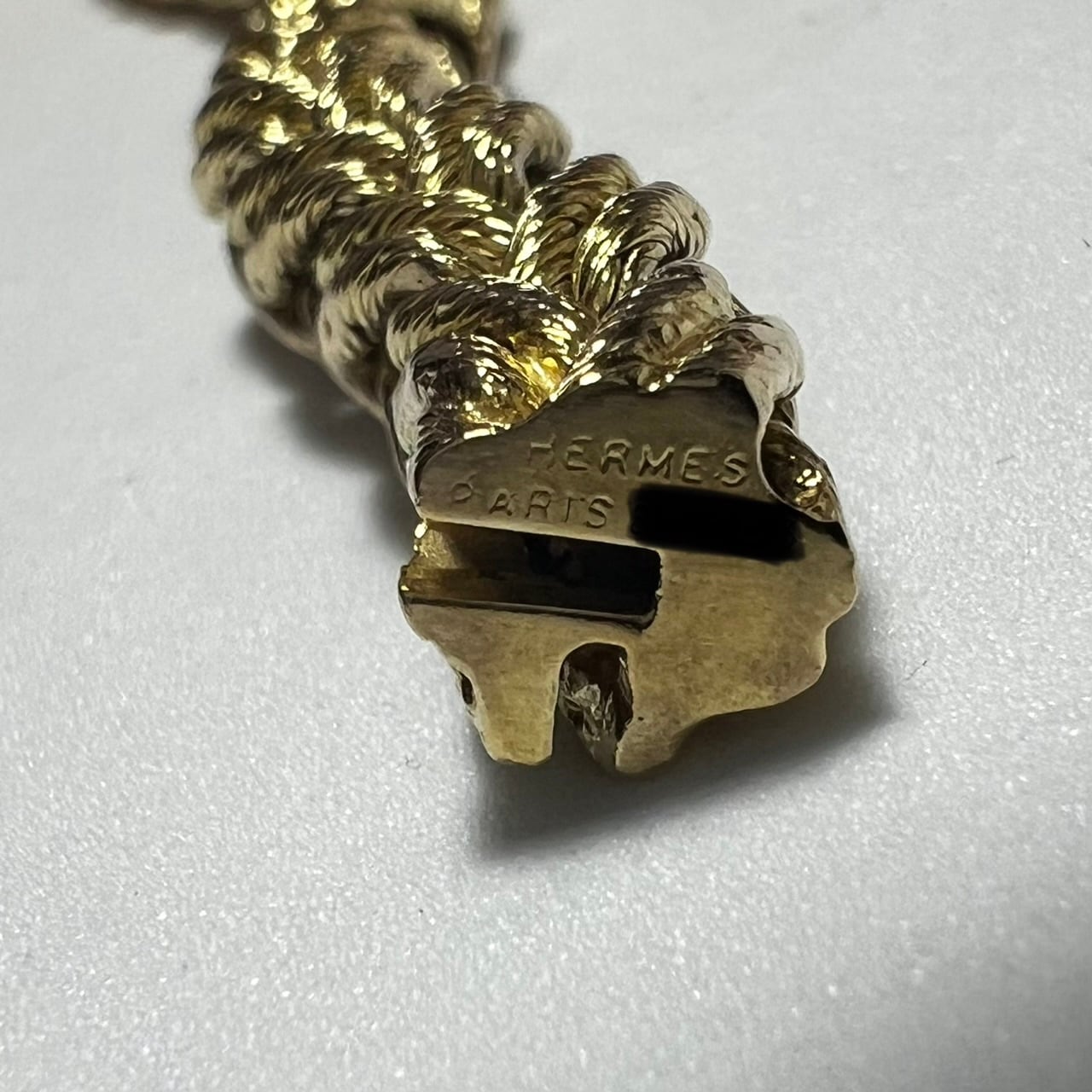 VINTAGE HERMES Braid Bracelet 18K Gold | ヴィンテージ エルメス