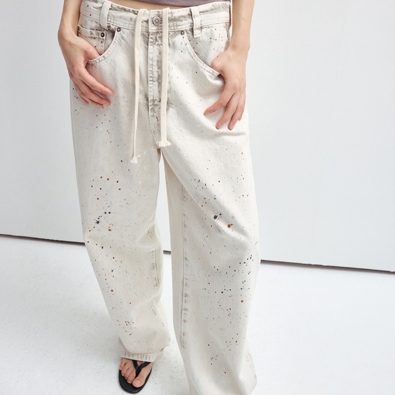 Denim Wide Leg Pants 【2color】 T3174
