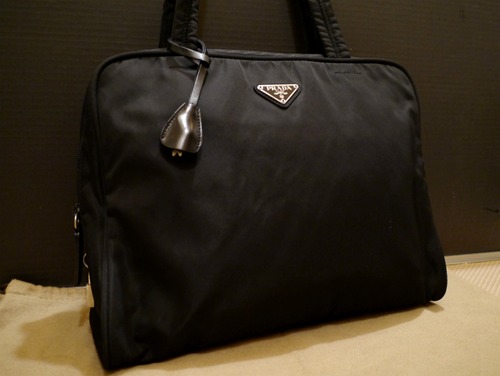 美品◆PRADAプラダ A4対応 男女可 ハンドバッグ ブリーフケース 黒◆
