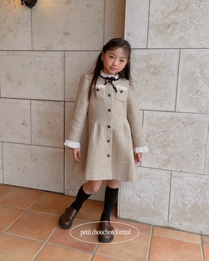 【即納】ツイードワンピース