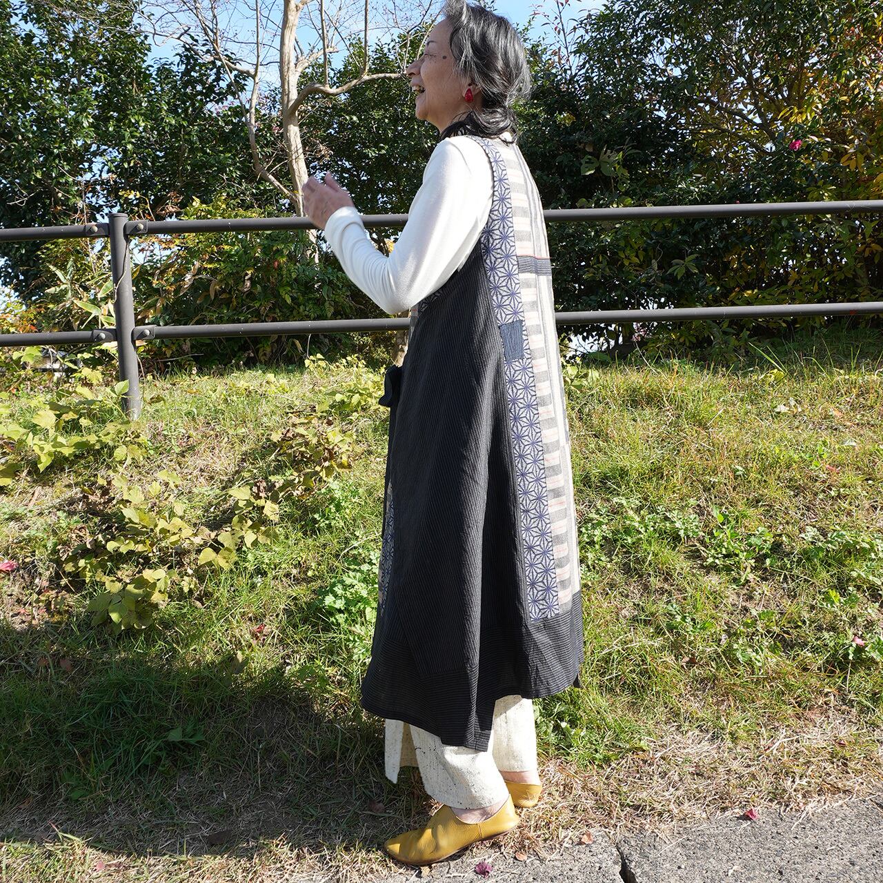 ワンピース エプロン型2wayラップドレス | Atelier Mam