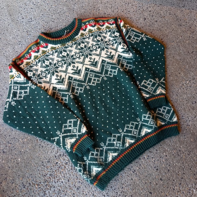 ヨーロッパ製？ ノルディック柄セーター used [212123]