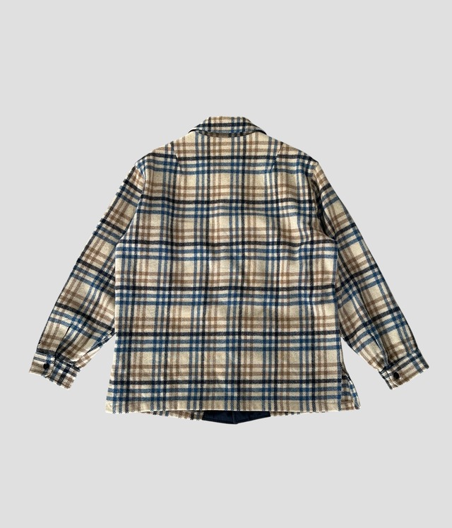 -Pendleton- Vintage 70s M Wool Check Shirt made in USA