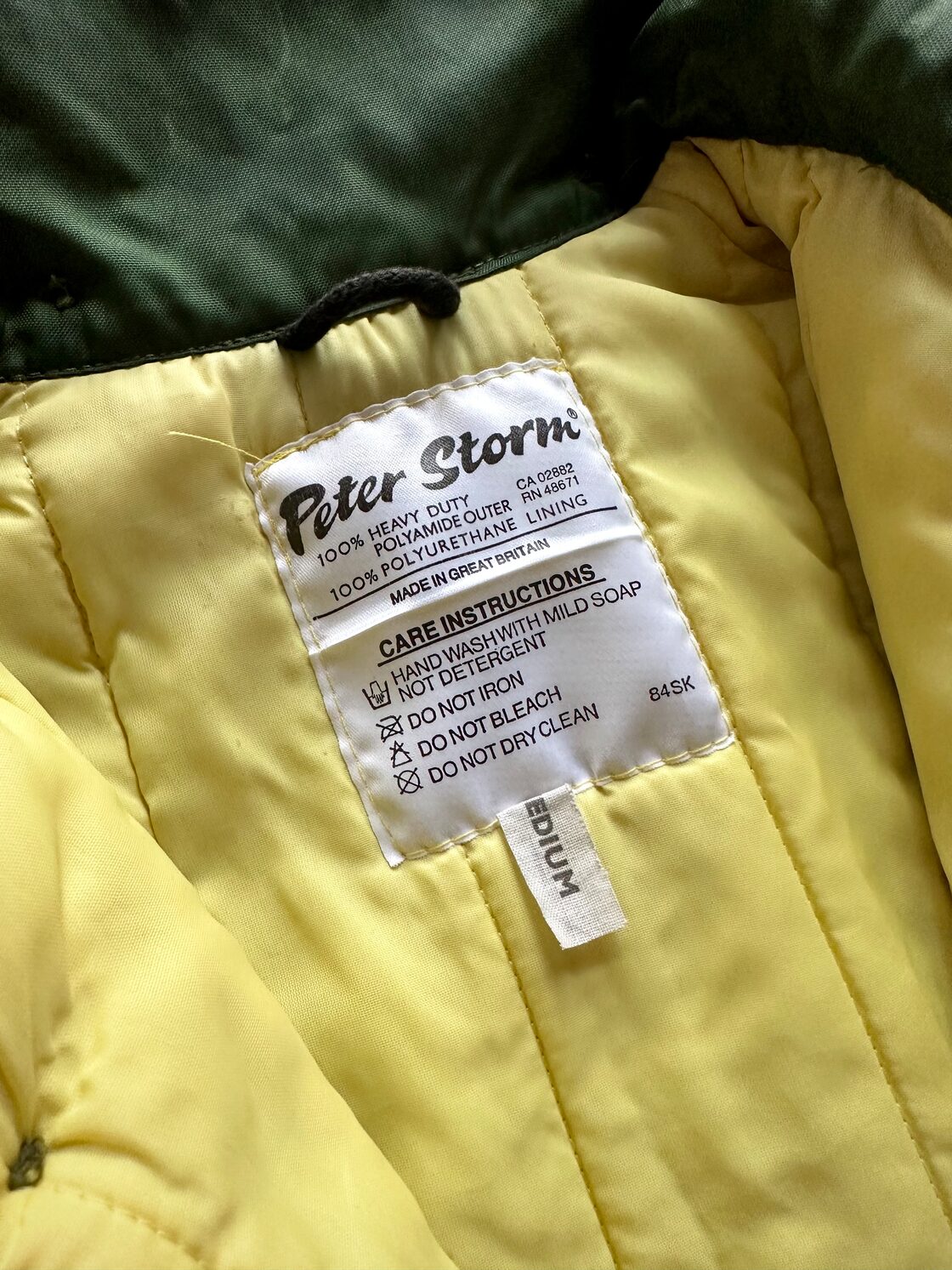 70s-80s MADE IN GREAT BRITAIN “ PETER STORM ” HEAVY DUTY NYLON 