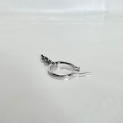 THIN HOOP raised by wolves [LARGE] with TEARDROP / シンフープピアス レイズド バイ ウルヴス L ウィズティアドロップ