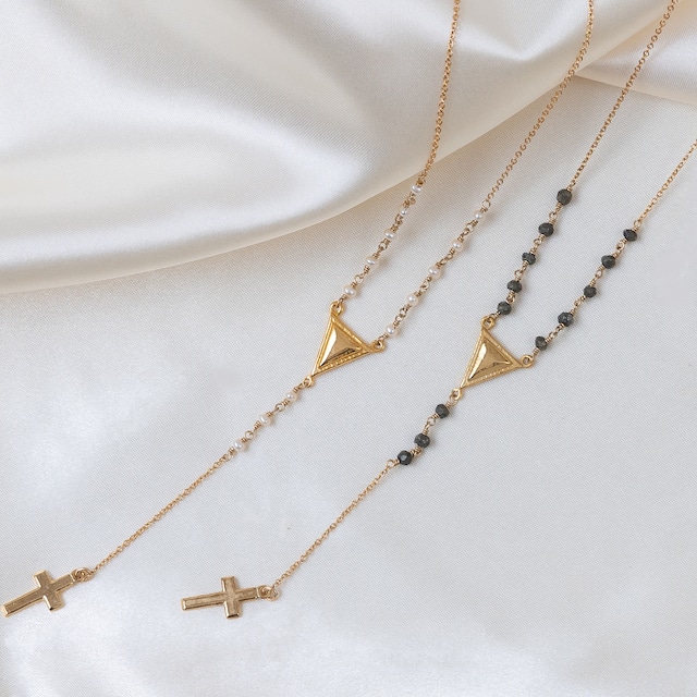 chibi Jewels Triangle Rosary Necklace　チビジュエルズ トライアングル ロザリ ネックレス