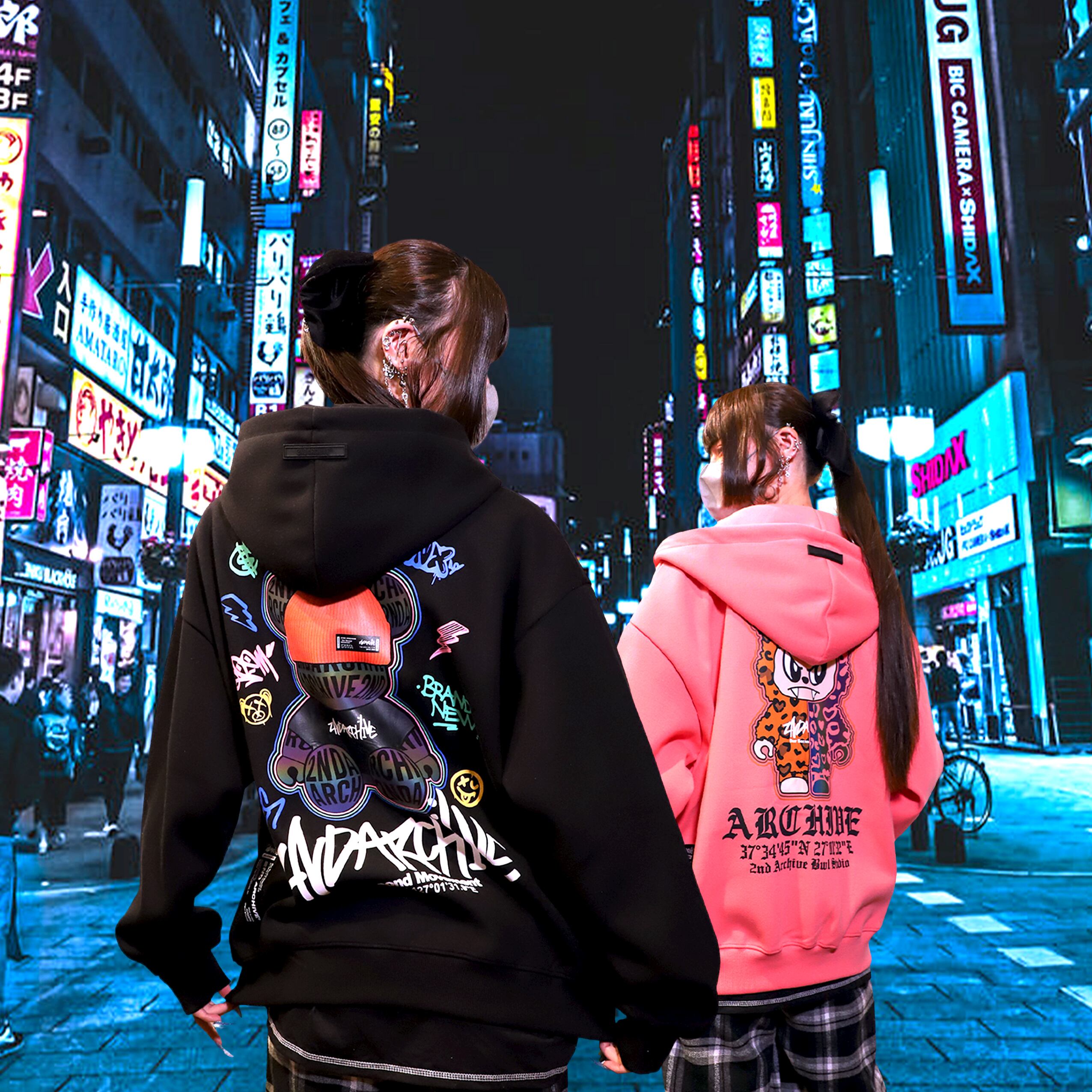 Hygiene Glamoure スタッズ フード パーカー archive 2nd Archive]リフレックス ベア― パーカー Made in Korea – Hippada