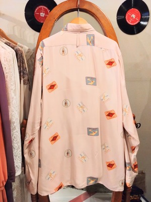 Karl Helmutワッペンデザインシャツ/カールヘルムピンクハウスメルローズユーズドメンズ古着服