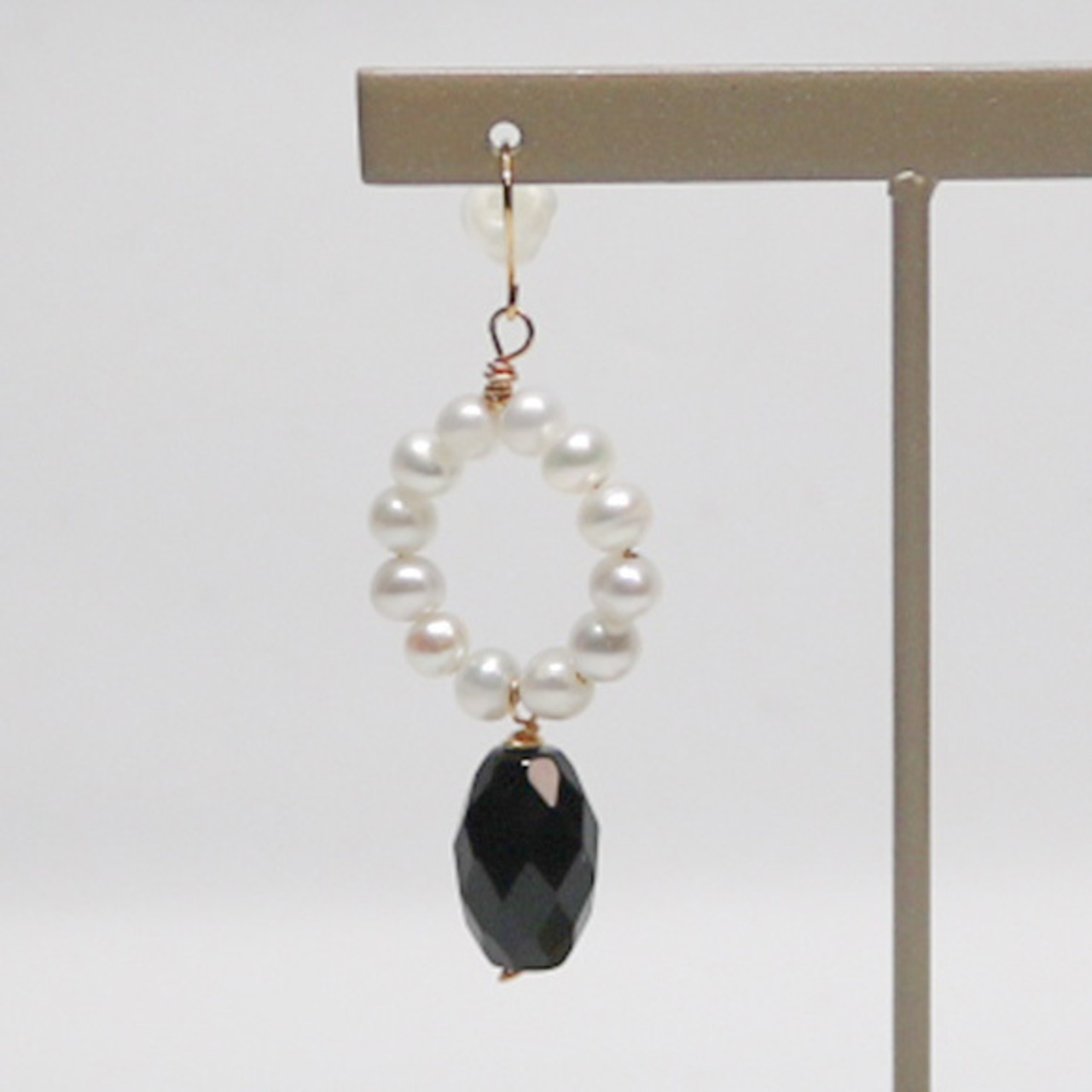 大人可愛いアイテム！K14gf 淡水パール・オニキスピアス & イヤリング sl3_8_20200507pe03