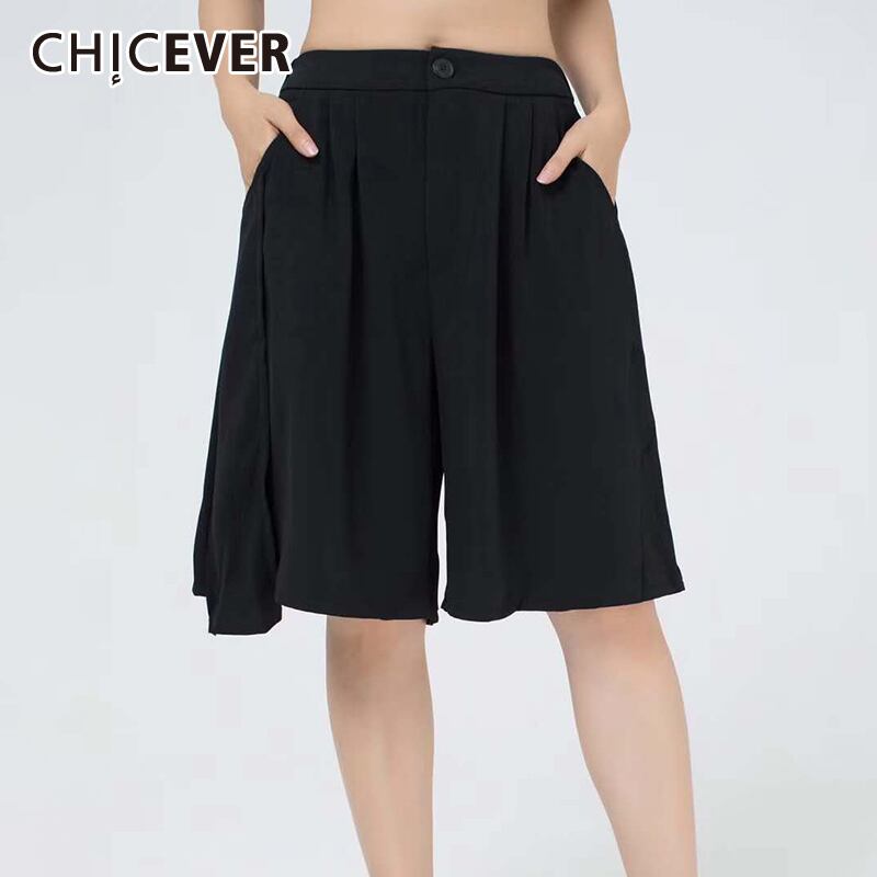 CHICEVERショーツ女性ウエストシャーリングルーズミニマリズムポケットショート2020夏服 サマー 夏物 ブルマー 6base516541823902