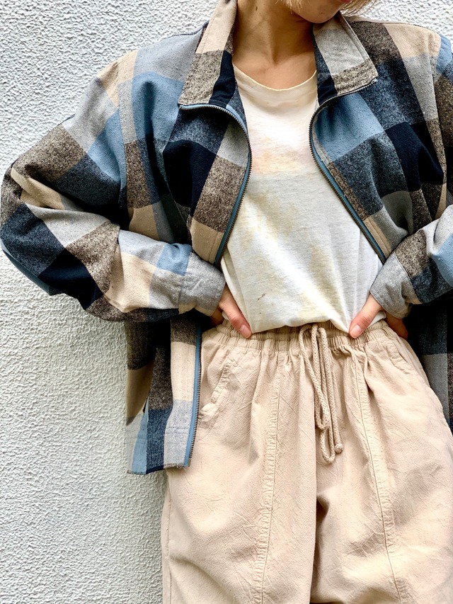 00‘s− l/s jkt “swing top” “ Block check pattern” “VITAL ZONE”