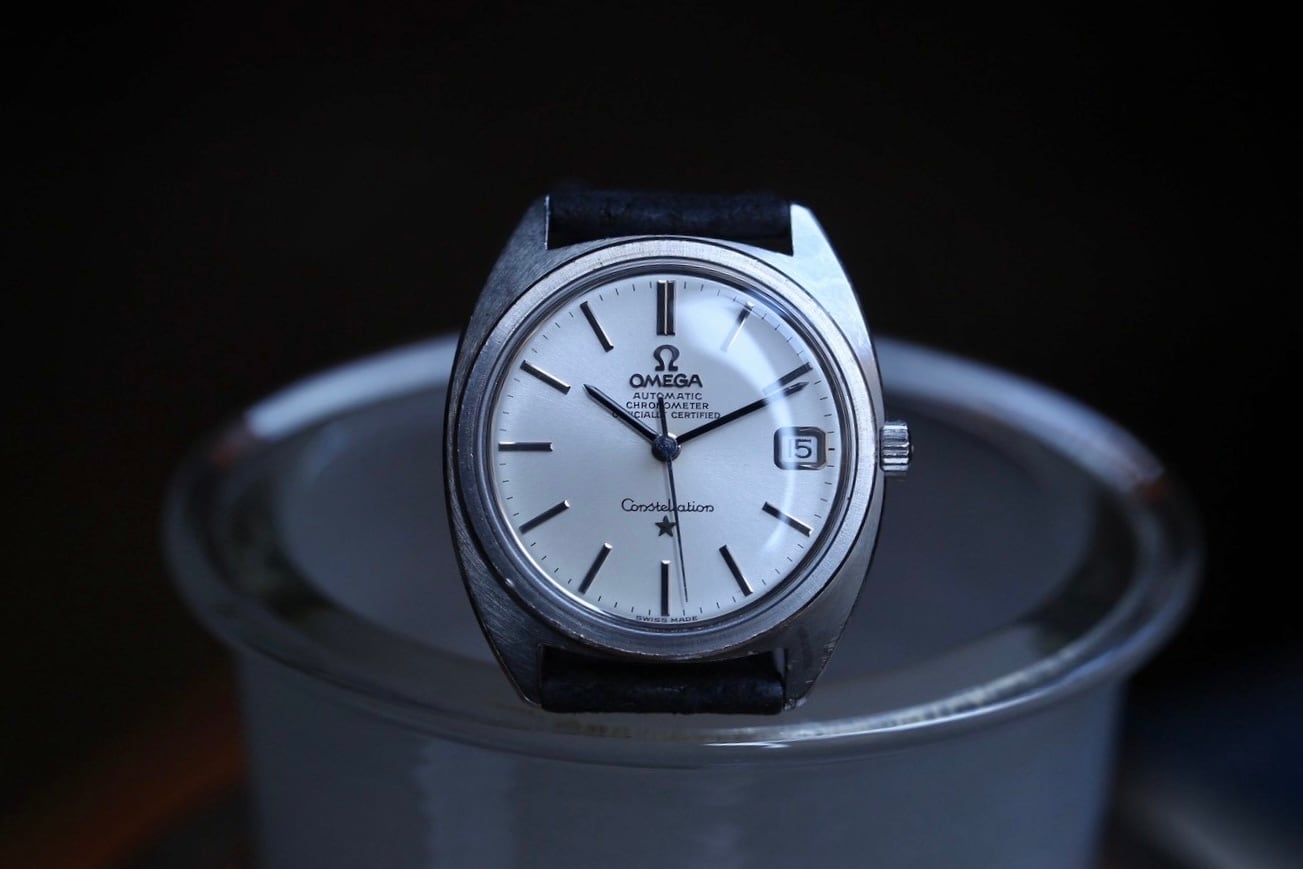 【OMEGA】 1970年製 オメガ コンステレーション Cライン フラットベゼル デイト 自動巻き SS OH済み / Vintagewatch / Constellation / Cal.564