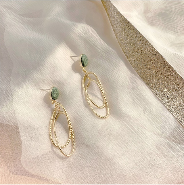 Double hoop pierced earrings＊S-22