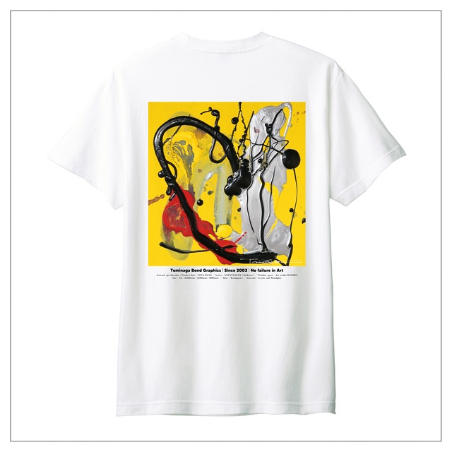 原画印刷 | Tシャツ（半袖）#041 | 背面に作品プリント | 白ベース