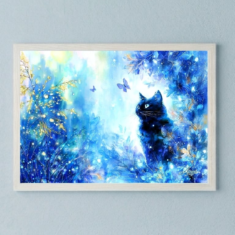 原画・額付き◇DRAWS CAT◇猫の絵◇ベッドサイドアート | PAY ID