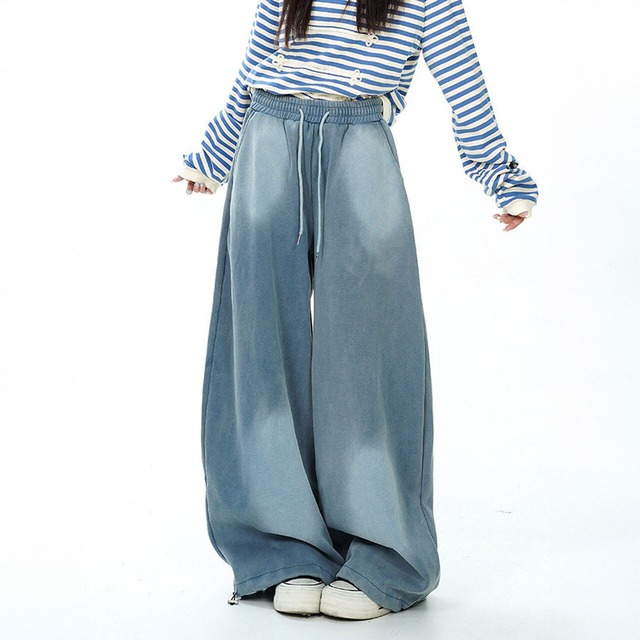 バックレタリングナンバリングワイドパンツ 2col   R02630