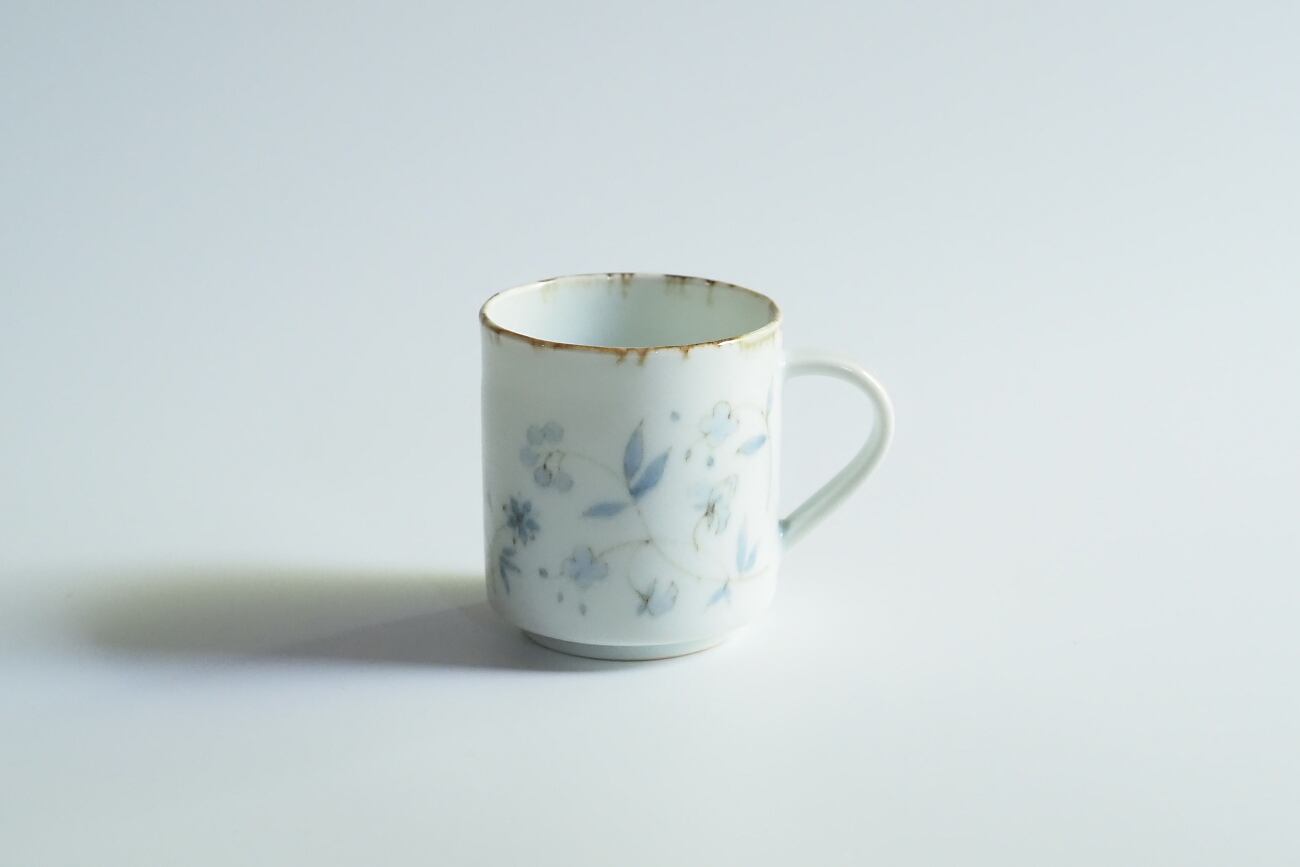 薄青更紗角マグカップ 村山朋子