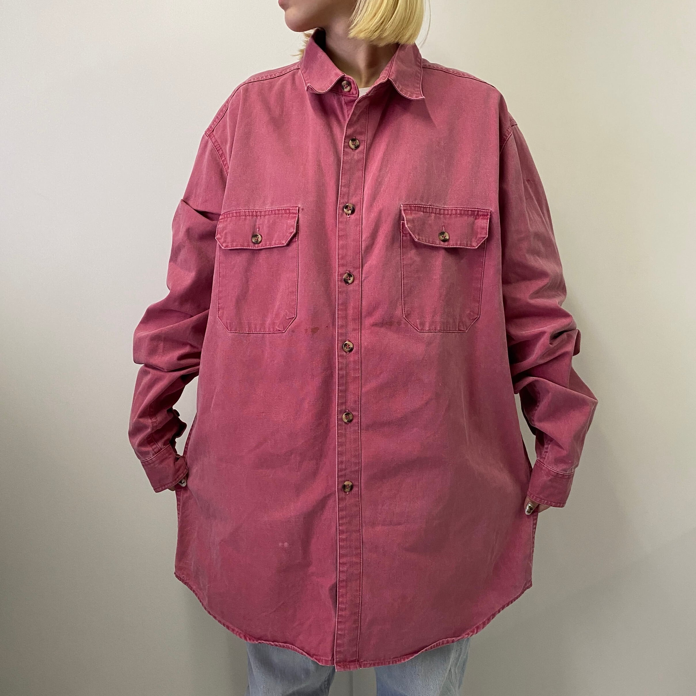 80年代〜90年代 patagonia パタゴニア Rマーク コットン 長袖シャツ