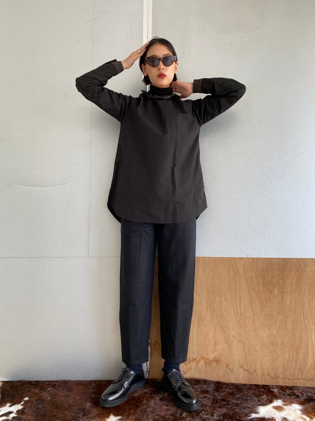 High Waist Pants "black" khadi wool