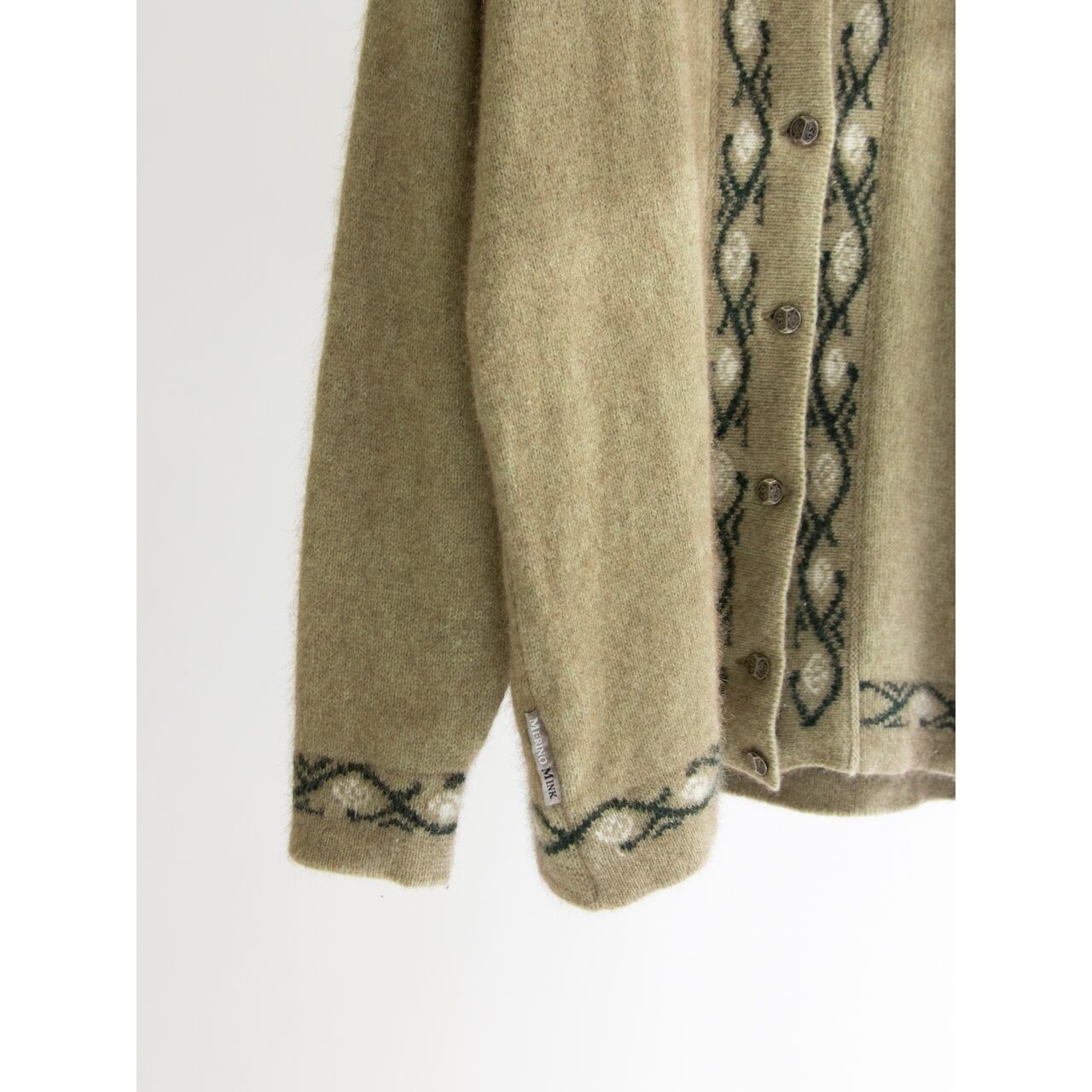 【MERINO MINK】Made in New Zealand Wool-Possum-Polyamide  Knit Cardigan（メリノミンク ニュージーランド製 ウール ポッサムファー ニットカーディガン）